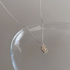 Irregular Zircon Pearl Metal Pendant For Women